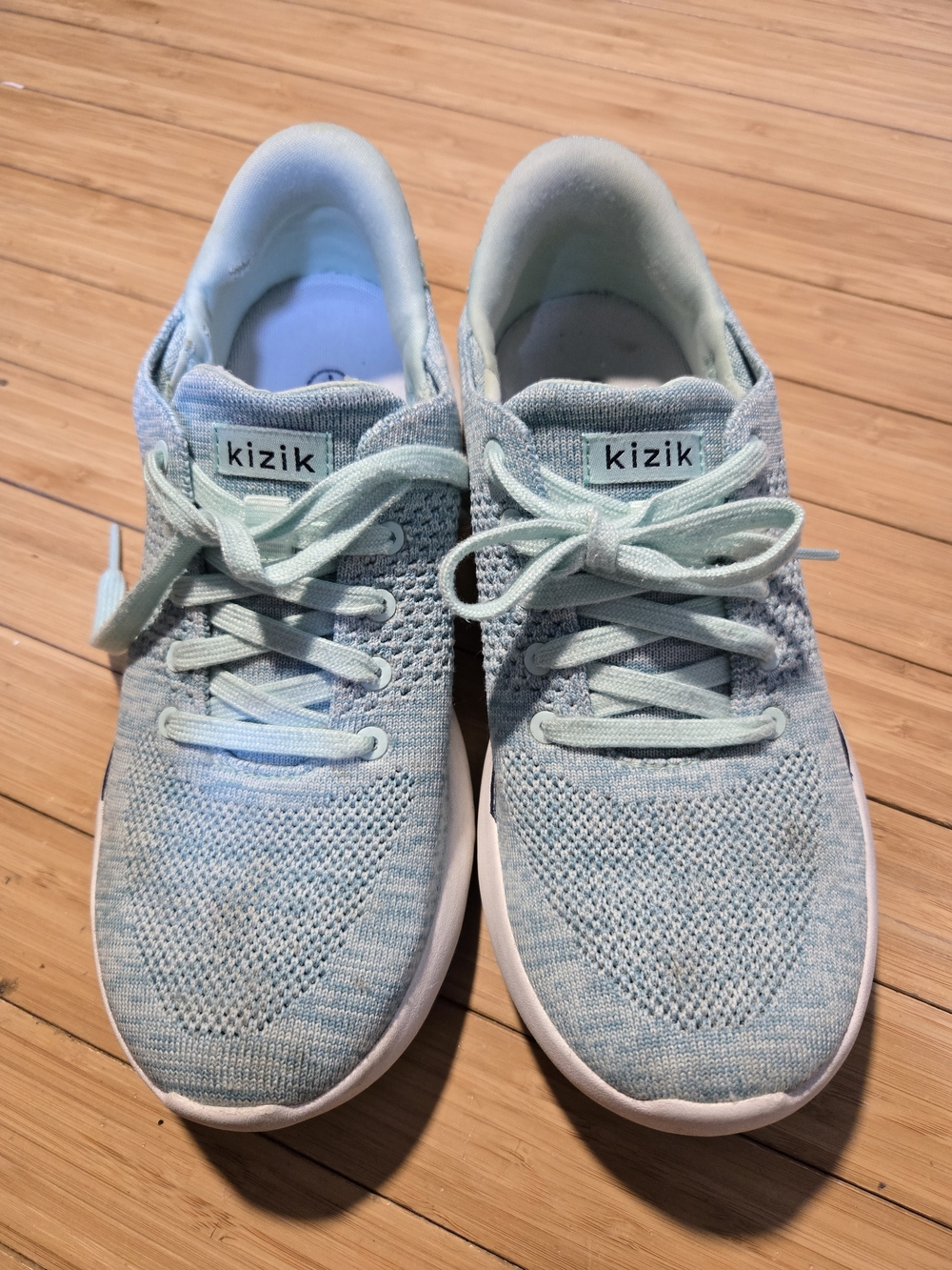 Kizik Women's Light Blue Slip-On Knit Sneakers